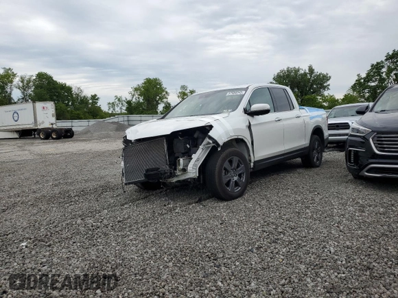 2020 Honda Ridgeline RTL-E z VIN 5FPYK3F72LB018726, wystawiony jako Copart lot #57988345 z przebiegiem 53 612 mil mil oraz Szkoda całkowita • Salvage title. Historia ofert i sprzedaży dostępna na DreamBid. Obrazek 1.