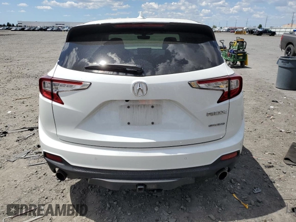 2020 Acura RDX w/Technology Pkg with VIN 5J8TC2H58LL001577, listed as a Copart auction lot 57467284 with 58,936 mi miles and Salvage Title. Bid and sale history available at carsss.com. Image 6.