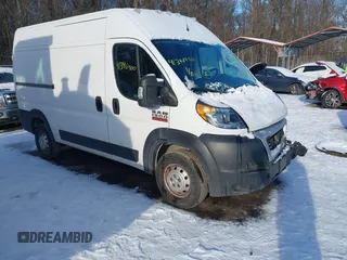 2020 Ram ProMaster Cargo with VIN 3C6TRVBG0LE125464, listed as a IAAI auction lot 41346400 with 99,460 mi miles and . Bid and sale history available at DreamBid. Image 1.