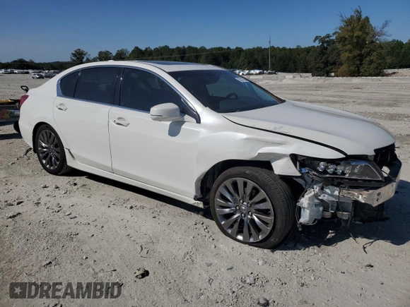 2016 Acura RLX Advance Pkg with VIN JH4KC1F98GC000007, listed as a Copart auction lot 75517764 with 160,938 mi miles and Salvage Title. Bid and sale history available at carsss.com. Image 4.