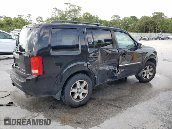 2010 Honda Pilot Touring with VIN 5FNYF4H92AB019812, listed as a Copart auction lot 49818515 with 165,638 mi miles and Salvage Title. Bid and sale history available at carsss.com. Image 3.