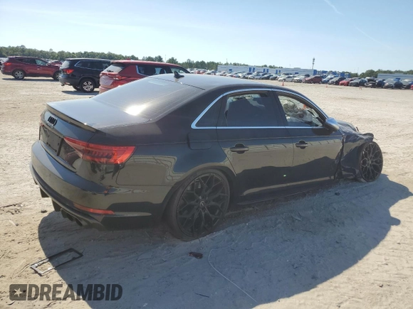 2018 Audi S4 Premium Plus with VIN WAUB4AF48JA003184, listed as a Copart auction lot 57001074 with 60,468 mi miles and Non Repairable. Bid and sale history available at carsss.com. Image 3.