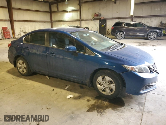 2015 Honda Civic Sedan LX with VIN 19XFB2F5XFE023658, listed as a Copart auction lot 46067005 with 103,221 mi miles and Salvage Title. Bid and sale history available at carsss.com. Image 4.
