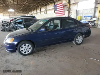 2002 Honda Civic EX with VIN 1HGES26722L043922, listed as a Copart auction lot 44972435 with 489,069 mi miles and Salvage Title. Bid and sale history available at carsss.com. Image 1.