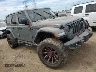 2021 Jeep Wrangler Unlimited Rubicon z VIN 1C4HJXFG4MW531718, wystawiony jako Copart lot #56639895 z przebiegiem 34 719 mil mil oraz Szkoda całkowita • Salvage title. Historia ofert i sprzedaży dostępna na DreamBid. Obrazek 4.
