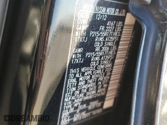 2013 Nissan Juke SV with VIN JN8AF5MV8DT216760, listed as a Copart auction lot 47479175 with 172,658 mi miles and Salvage Title. Bid and sale history available at carsss.com. Image 15.