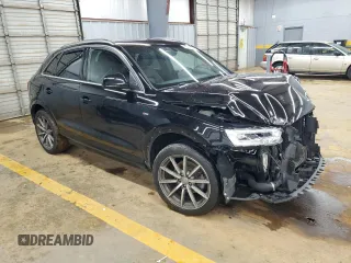 2018 Audi Q3 Premium Plus with VIN WA1JCCFS5JR018975, listed as a Copart auction lot 56663215 with 86,672 mi miles and Salvage title. Bid and sale history available at DreamBid. Image 4.