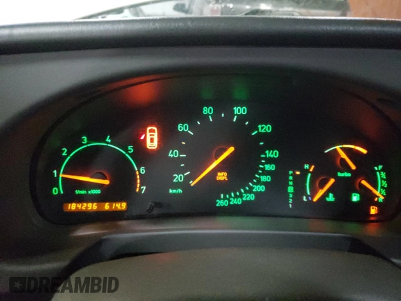 2002 Saab 9-3 with VIN YS3DD58H622022226, listed as a Copart auction lot 44865564 with 184,296 mi miles and Salvage Title. Bid and sale history available at carsss.com. Image 9.
