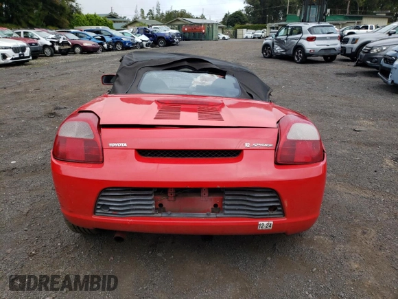 2000 Toyota MR2 z VIN JTDFR320XY0021688, wystawiony jako Copart lot #88487765 z przebiegiem 163 114 mil mil oraz Szkoda całkowita • Salvage title. Historia ofert i sprzedaży dostępna na DreamBid. Obrazek 6.