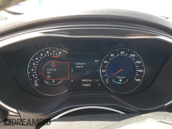 2019 Ford Fusion Titanium with VIN 3FA6P0D93KR184681, listed as a Copart auction lot 49898125 with 64,608 mi miles and Salvage Title. Bid and sale history available at carsss.com. Image 9.