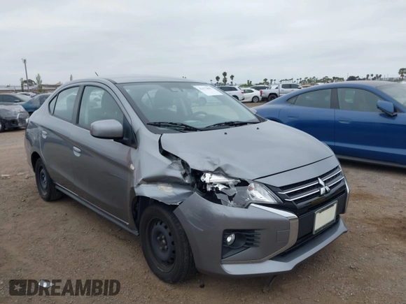 2022 Mitsubishi Mirage ES with VIN ML32FUFJXNHF07193, listed as a IAAI auction lot 42173895 with 23,863 mi miles and . Bid and sale history available at DreamBid. Image 6.