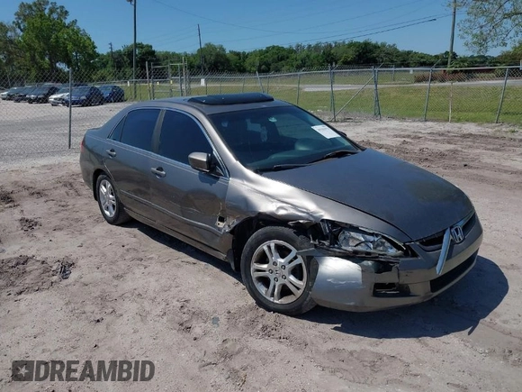 2006 Honda Accord EX-L z VIN 1HGCM56876A157587, wystawiony jako IAAI lot #39181913 z przebiegiem 354 500 mil mil oraz . Historia ofert i sprzedaży dostępna na DreamBid. Obrazek 1.