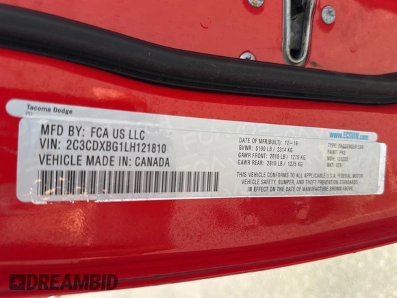 2020 Dodge Charger SXT z VIN 2C3CDXBG1LH121810, wystawiony jako Copart lot #62026425 z przebiegiem 66 439 mil mil oraz Czysty tytuł • Clean title. Historia ofert i sprzedaży dostępna na DreamBid. Obrazek 10.