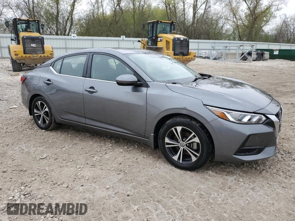 2021 Nissan Sentra SV with VIN 3N1AB8CV0MY242631, listed as a Copart auction lot 55061525 with 32,762 mi miles and Salvage Title. Bid and sale history available at DreamBid. Image 4.