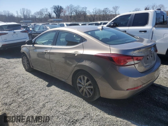 2015 Hyundai Elantra SE with VIN 5NPDH4AEXFH569297, listed as a Copart auction lot 48750025 with 62,286 mi miles and Salvage Title. Bid and sale history available at carsss.com. Image 2.