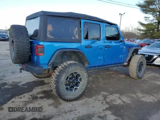 2022 Jeep Wrangler Unlimited Rubicon with VIN 1C4JJXR68NW190233, listed as a Copart auction lot 43017565 with 58,032 mi miles and Salvage title. Bid and sale history available at DreamBid. Image 3.
