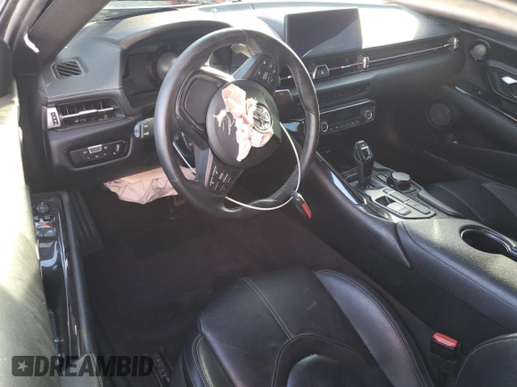2022 Toyota Supra 3.0 with VIN WZ1DB0C0XNW046741, listed as a Copart auction lot 43457735 with 60,705 mi miles and Salvage title. Bid and sale history available at DreamBid. Image 8.
