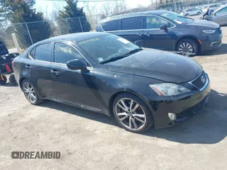 2007 Lexus IS 250 with VIN JTHBK262475047499, listed as a IAAI auction lot 41870608 with 66,114 mi miles. Bid and sale history available at carsss.com. Image 1.
