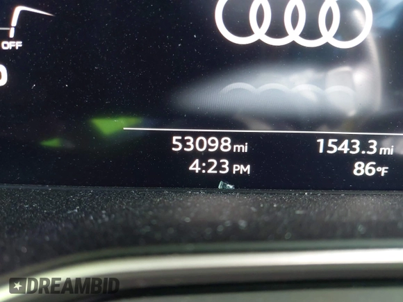 2021 Audi SQ5 Premium Plus with VIN WA1B4AFYXM2018610, listed as a IAAI auction lot 41672661 with 53,098 mi miles. Bid and sale history available at carsss.com. Image 15.