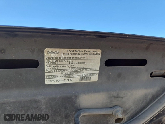 2020 Ford Edge Titanium with VIN 2FMPK3K99LBA73839, listed as a IAAI auction lot 42843885 with 92,381 mi miles and . Bid and sale history available at DreamBid. Image 1.