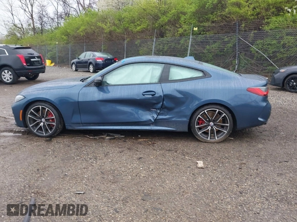 2023 BMW 4 Series M440i xDrive with VIN WBA13AR07PCL27599, listed as a IAAI auction lot 41963102 with 23,526 mi miles and . Bid and sale history available at DreamBid. Image 15.