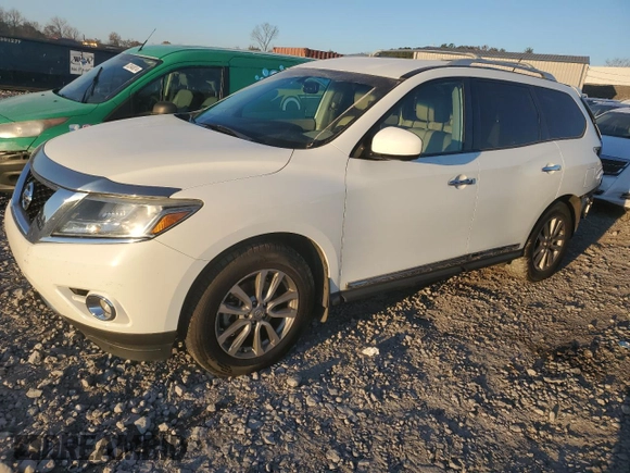2016 Nissan Pathfinder Platinum with VIN 5N1AR2MN6GC642383, listed as a Copart auction lot 82894194 with 129,000 mi miles and Salvage Title. Bid and sale history available at carsss.com. Image 1.