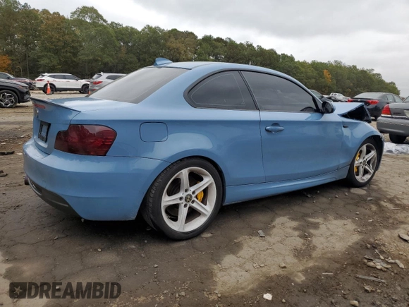 2009 BMW 1 Series 135i with VIN WBAUC73519VF25867, listed as a Copart auction lot 79644454 with Not provided miles and Salvage title. Bid and sale history available at DreamBid. Image 3.