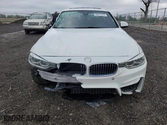 2017 BMW 3 Series 330i xDrive with VIN WBA8D9C3XHA004934, listed as a Copart auction lot 55471215 with 91,825 mi miles and Salvage title. Bid and sale history available at DreamBid. Image 5.