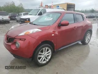 2014 Nissan Juke SV with VIN JN8AF5MV0ET484672, listed as a Copart auction lot 56220335 with 119,157 mi miles and Salvage title. Bid and sale history available at DreamBid. Image 1.