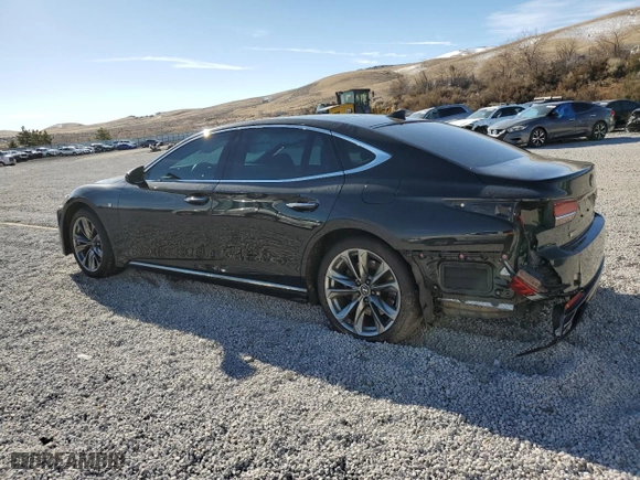 2019 Lexus LS with VIN JTHC51FF2K5005916, listed as a Copart auction lot 45808375 with 13,326 mi miles and Salvage Title. Bid and sale history available at carsss.com. Image 2.