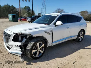 2023 Genesis GV80 z VIN KMUHCESC7PU147303, wystawiony jako Copart lot #48318015 z przebiegiem 24 954 mil mil oraz Szkody całkowita. Historia ofert i sprzedaży dostępna na DreamBid. Obrazek 1.