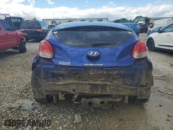 2013 Hyundai Veloster w/Gray Int with VIN KMHTC6AD5DU102803, listed as a Copart auction lot 58628935 with 129,616 mi miles and Salvage title. Bid and sale history available at DreamBid. Image 6.