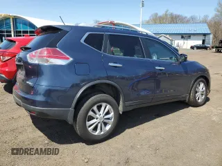 2015 Nissan Rogue SV with VIN KNMAT2MV1FP557979, listed as a Copart auction lot 54177585 with 66,031 mi miles and Salvage Title. Bid and sale history available at carsss.com. Image 3.