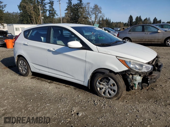 2016 Hyundai Accent SE with VIN KMHCT5AE4GU290513, listed as a Copart auction lot 51863465 with 52,577 mi miles and Salvage Title. Bid and sale history available at carsss.com. Image 4.