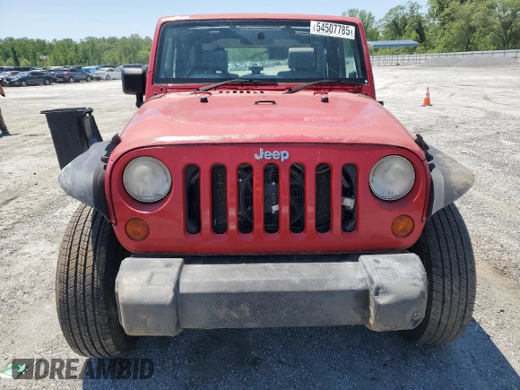 2008 Jeep Wrangler X with VIN 1J4FZ24188L607332, listed as a Copart auction lot 54507785 with 184,153 mi miles and Salvage title. Bid and sale history available at DreamBid. Image 5.