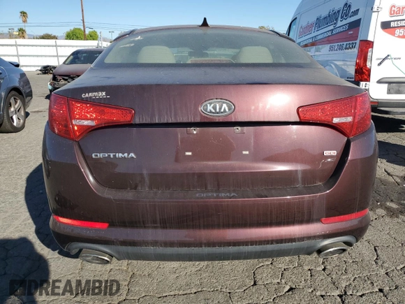 2012 Kia Optima LX with VIN 5XXGM4A70CG084622, listed as a Copart auction lot 80147604 with 55,853 mi miles and Salvage Title. Bid and sale history available at carsss.com. Image 6.