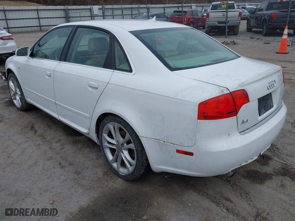 2008 Audi A4 2.0T with VIN WAUDF78E58A046158, listed as a IAAI auction lot 41510500 with 103,664 mi miles. Bid and sale history available at carsss.com. Image 3.