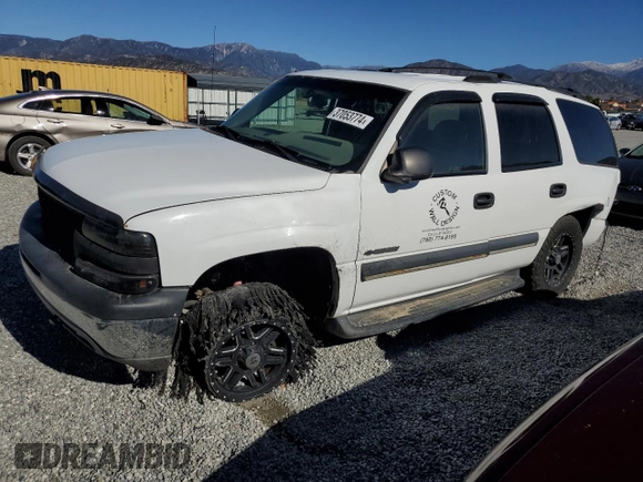 2003 Chevrolet Tahoe LS with VIN 1GNEK13V73J261578, listed as a Copart auction lot 37053774 with 208,162 mi miles and Salvage Title. Bid and sale history available at carsss.com. Image 1.