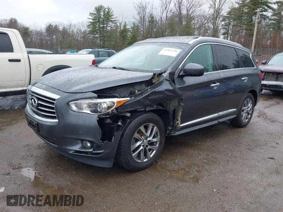 2014 Infiniti QX60 with VIN 5N1AL0MM8EC535569, listed as a IAAI auction lot 41961794 with 126,094 mi miles and . Bid and sale history available at DreamBid. Image 2.
