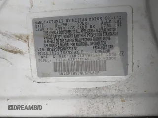 2022 Nissan Kicks S with VIN 3N1CP5BV3NL521872, listed as a IAAI auction lot 41693544 with 1 mi miles. Bid and sale history available at carsss.com. Image 8.