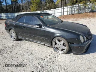 2002 Mercedes-Benz CLK 55 AMG with VIN WDBLK74G52T110954, listed as a Copart auction lot 43180405 with 137,828 mi miles and Clean Title. Bid and sale history available at DreamBid. Image 4.