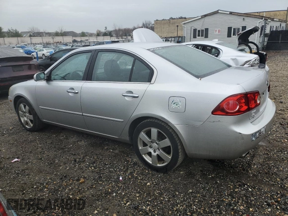 2007 Kia Optima EX with VIN KNAGE124X75120601, listed as a Copart auction lot 83358924 with 168,546 mi miles and Clean Title. Bid and sale history available at carsss.com. Image 2.