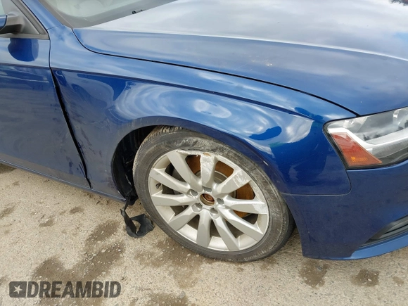 2013 Audi A4 Premium with VIN WAUAFAFL7DN017295, listed as a IAAI auction lot 41760767 with 100,624 mi miles. Bid and sale history available at carsss.com. Image 6.