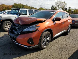 2021 Nissan Murano Platinum z VIN 5N1AZ2DSXMC131521, wystawiony jako Copart lot #74759164 z przebiegiem 27 239 mil mil oraz Szkoda całkowita • Salvage title. Historia ofert i sprzedaży dostępna na DreamBid. Obrazek 1.
