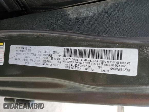 2015 Jeep Wrangler Unlimited Wrangler X with VIN 1C4BJWEG4FL769347, listed as a Copart auction lot 46394805 with 151,011 mi miles and Salvage title. Bid and sale history available at DreamBid. Image 13.