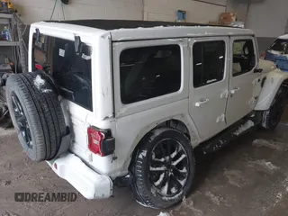 2022 Jeep Wrangler Unlimited Sahara with VIN 1C4HJXEN3NW222744, listed as a IAAI auction lot 41249285 with 43,780 mi miles and . Bid and sale history available at DreamBid. Image 4.