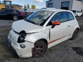 2014 FIAT 500e with VIN 3C3CFFGE9ET172865, listed as a Copart auction lot 76743054 with 87,791 mi miles and Salvage Title. Bid and sale history available at carsss.com. Image 1.