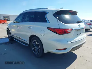 2017 Infiniti QX60 with VIN 5N1DL0MN8HC555993, listed as a IAAI auction lot 41588633 with 131,287 mi miles. Bid and sale history available at carsss.com. Image 3.