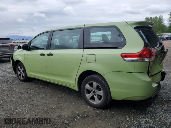2014 Toyota Sienna L with VIN 5TDZK3DC8ES479523, listed as a Copart auction lot 57625515 with 45,373 mi miles and Salvage title. Bid and sale history available at DreamBid. Image 2.