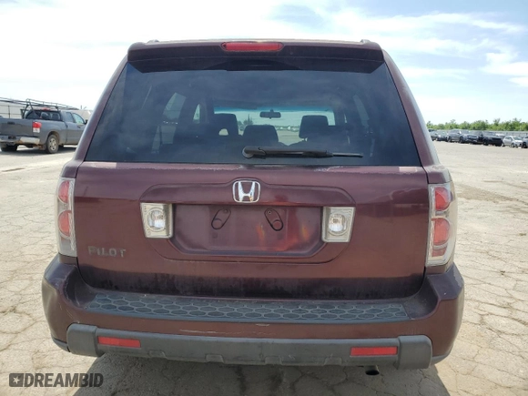 2007 Honda Pilot EX with VIN 5FNYF28437B008321, listed as a Copart auction lot 53106255 with 274,603 mi miles and Salvage Title. Bid and sale history available at carsss.com. Image 6.